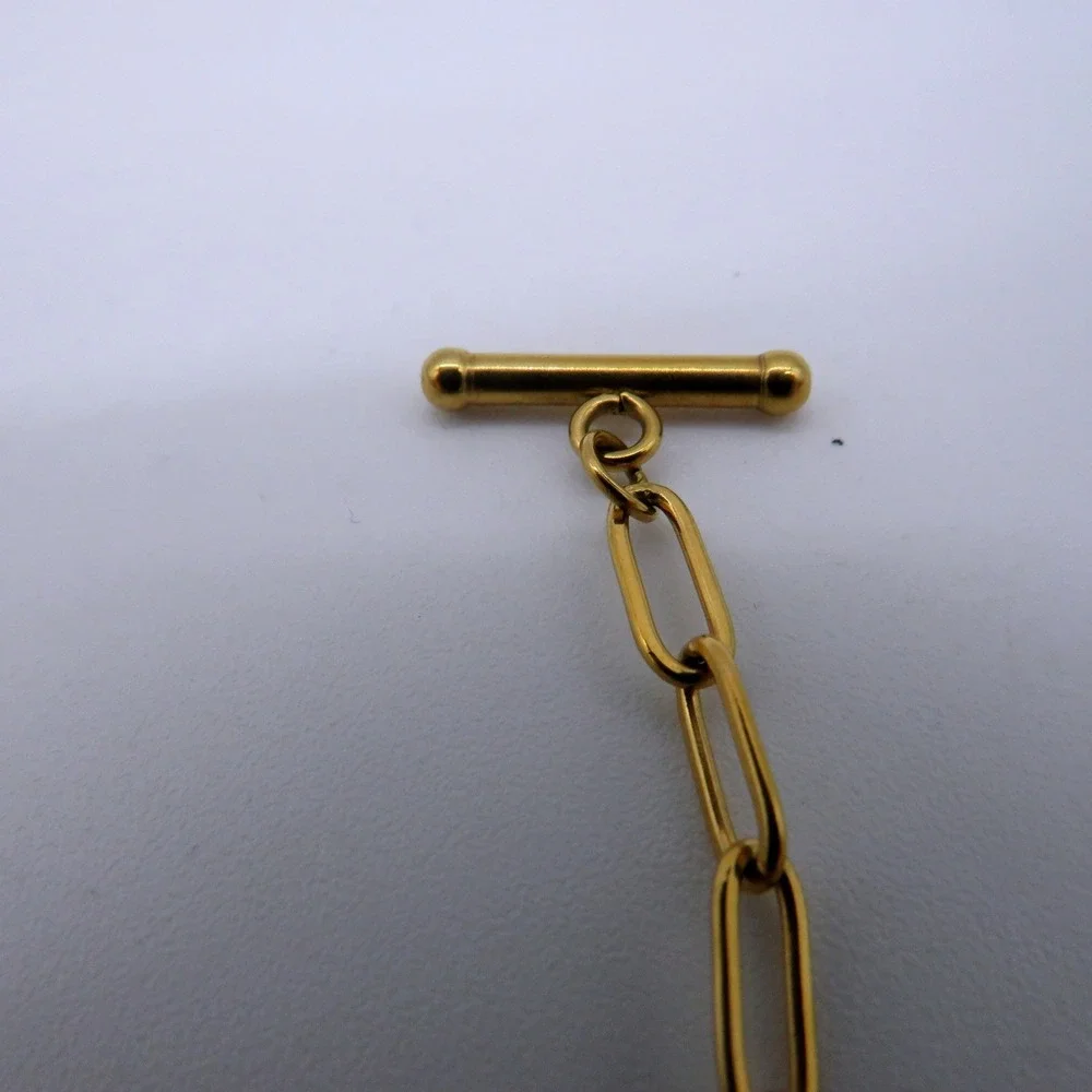 Gold Tone‎ Paperclip Link Chain 128
